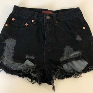 Distressed Jean Shorts